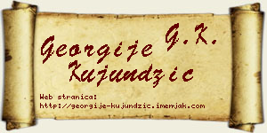 Georgije Kujundžić vizit kartica